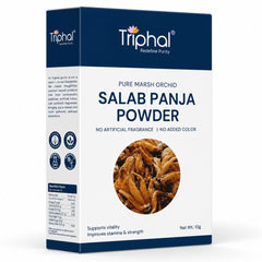 Triphal Salab Panja Powder — 100% pure Dactylorhiza hatagirea for men's wellness