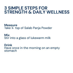 Triphal Salab Panja Powder — quarter tsp in lukewarm milk daily on empty stomach