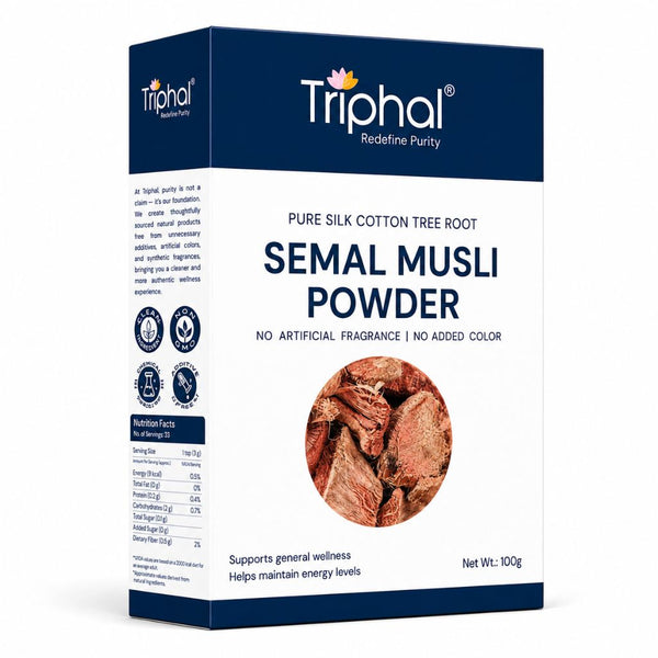 Triphal Semal Musli — 100% natural Bombax ceiba for men's wellness and daily vitality