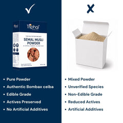 Triphal Semal Musli Powder — authentic Bombax ceiba, edible grade and free from artificial additives