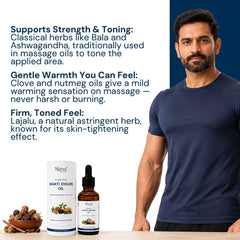 Triphal Shakti Endure Oil for Ayurvedic men's massage, herbal care, and everyday wellness support