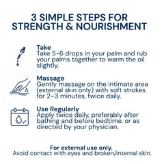 How to use Triphal Shakti Endure Oil — apply 5–6 drops, gently massage, and use regularly for external Ayurvedic care
