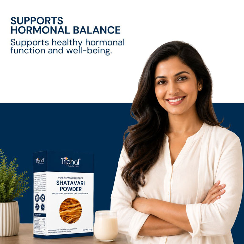 Triphal Shatavari Powder for natural hormonal balance and menstrual wellness