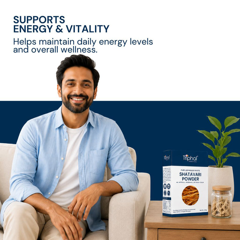 Triphal Shatavari Powder boosting natural energy and vitality
