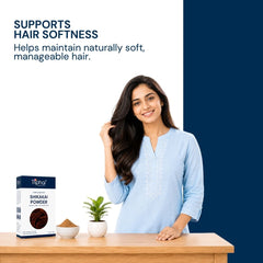Triphal Shikakai Powder for naturally shiny, soft, and healthy beautiful hair daily