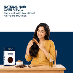 Triphal Shikakai Powder — one daily Ayurvedic hair care ritual for healthy shiny hair