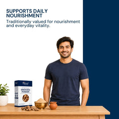Triphal Singhara Powder rich in carbohydrates, potassium, and minerals for daily nutrition