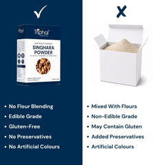 Triphal Singhara Powder vs ordinary brands — pure Water Chestnut, no fillers, no additives, zero adulteration