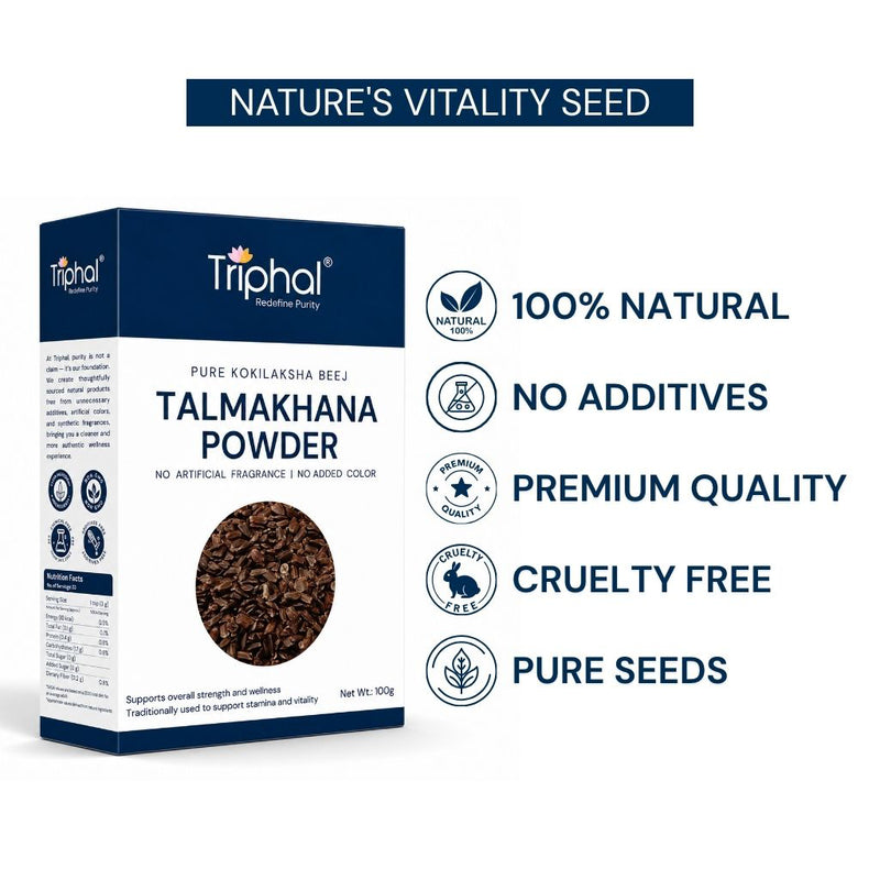 Triphal Talmakhana Powder — 100% natural, no additives, premium quality, cruelty free, pure seeds
