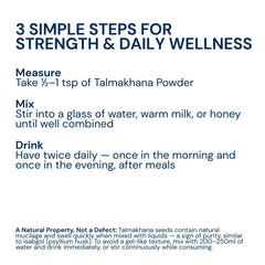 3 simple steps for strength and daily wellness with Triphal Talmakhana Powder