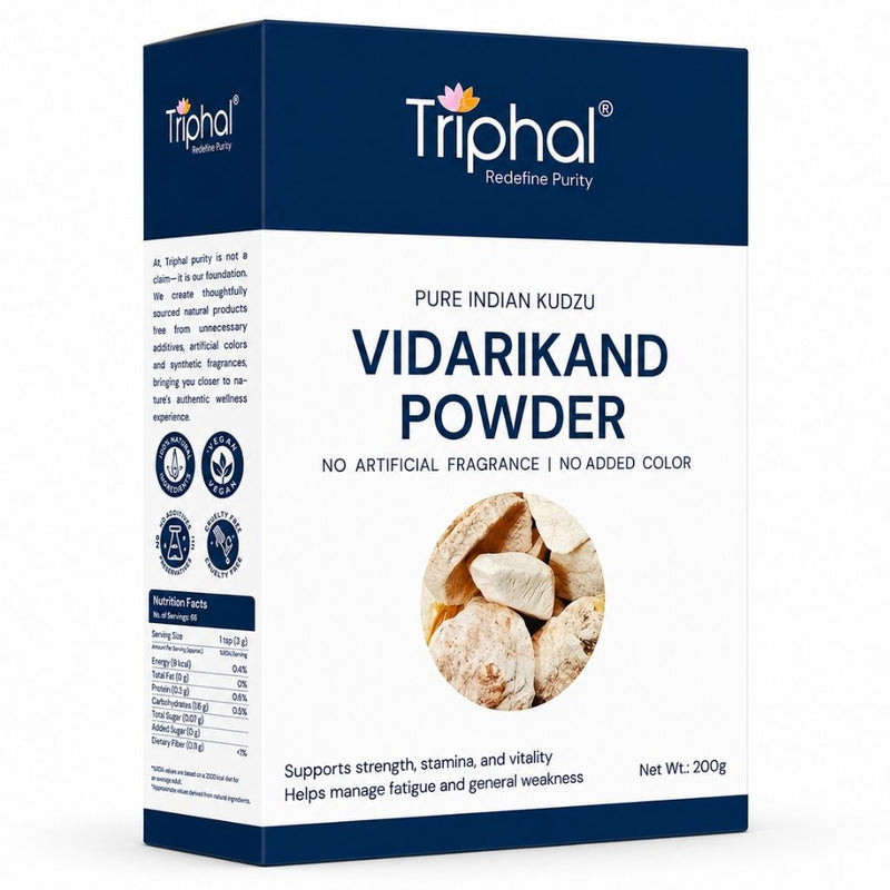 Triphal Vidarikand Powder 100g — pure Ayurvedic herb for strength and vitality