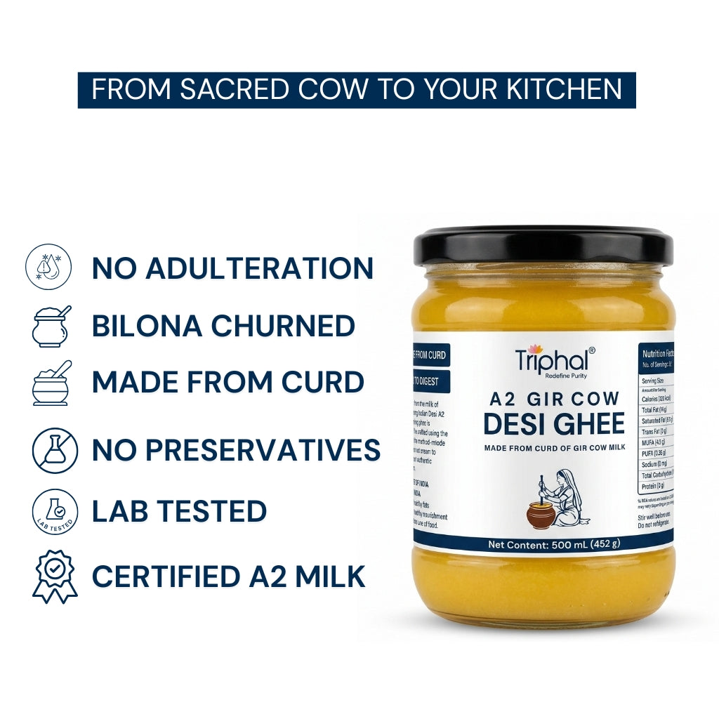 A2 Gir Cow Desi Ghee | Prepared By Bilona Method