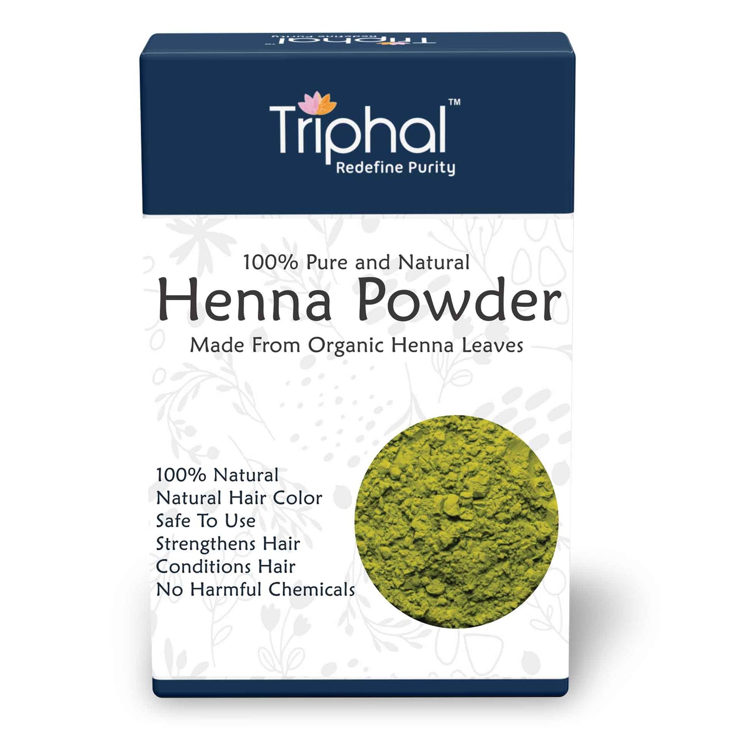 Henna Powder For Natural Hair Color by brand Triphal