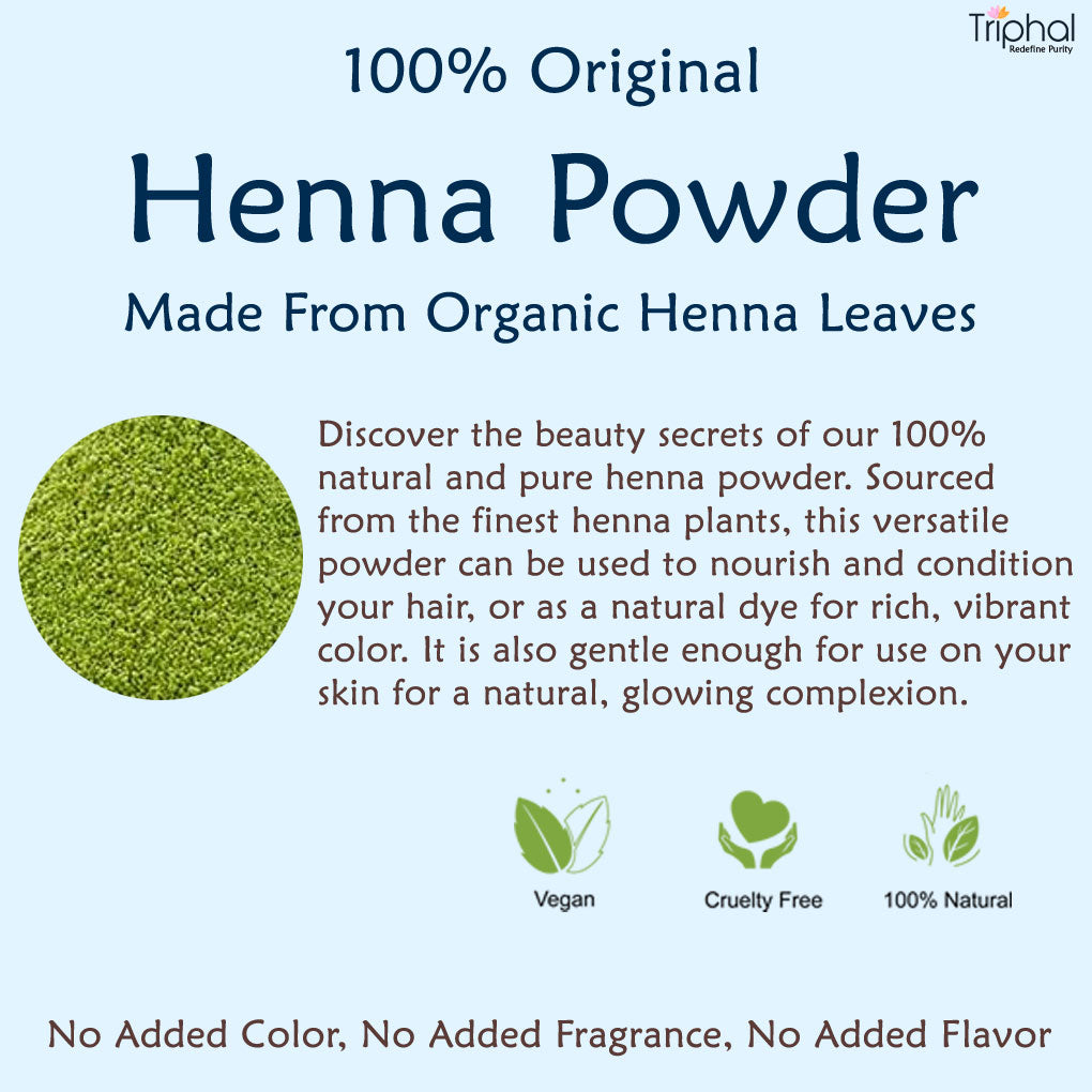 Henna Powder by Triphal - India's largest brand for pure jadibooti or herbs