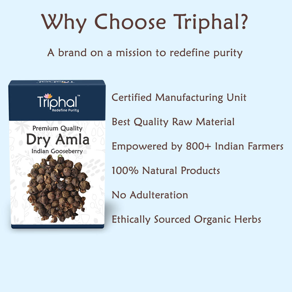 Amla Whole - Pure and Natural Indian Gooseberry | Organic Avla Whole (Sabut) | Triphal
