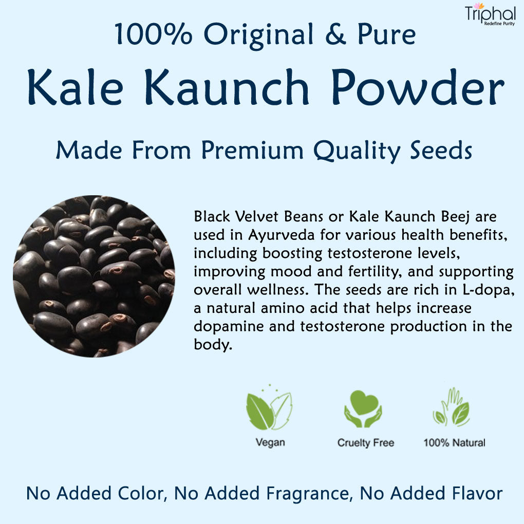 Short description of kale kaunch powder or konch beej churn or black velvet beans powder