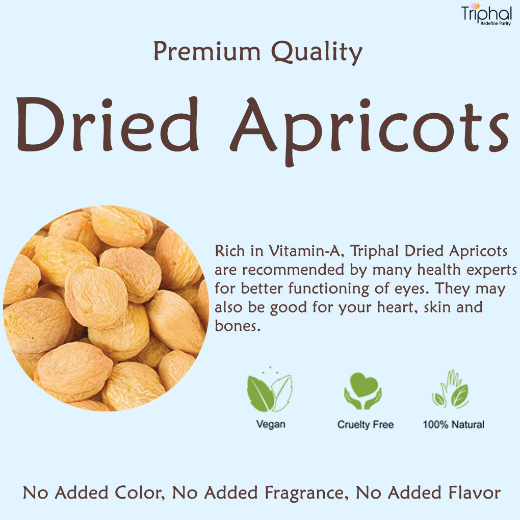 Small description of khurmani or dried apricots with khurmani in a plate by Triphal
